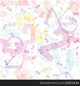 Seamless abstract pattern of the number 2 for texture, textiles and simple backgrounds