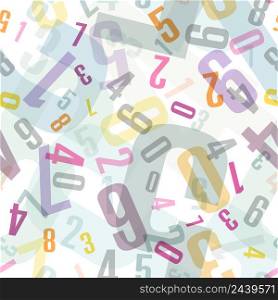 Seamless abstract pattern of their numbers for texture, textiles, packaging and simple backgrounds. Vector design
