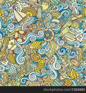 Seamless abstract pattern sealife and marine background. Seamless pattern sealife and marine