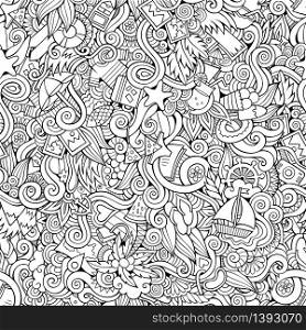 Seamless abstract pattern summer and travel background. Seamless summer and travel background