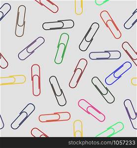 Seamless abstract pattern with paper clips for textile, texture and wrap