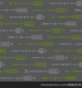 Seamless abstract pattern with stylized arrows. Vector illustration.