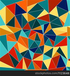 Seamless abstract polygonal color pattern. A pattern of chaotic colored triangles.. Modern casual colors. The ideal solution for textile, packaging, paper printing, plain backgrounds and textures.