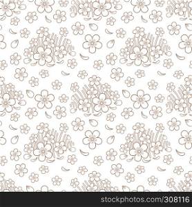 Seamless abstract simple floral pattern. Vector background. Seamless simple floral pattern