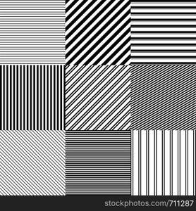 Seamless abstract striped patterns vector