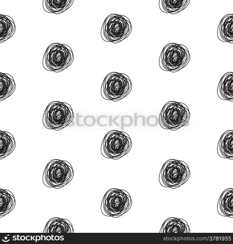 Seamless abstract vector scribble pattern. Seamless abstract vector scribble pattern (monochrome)