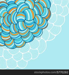 Seamless abstract wave hand-drawn pattern.