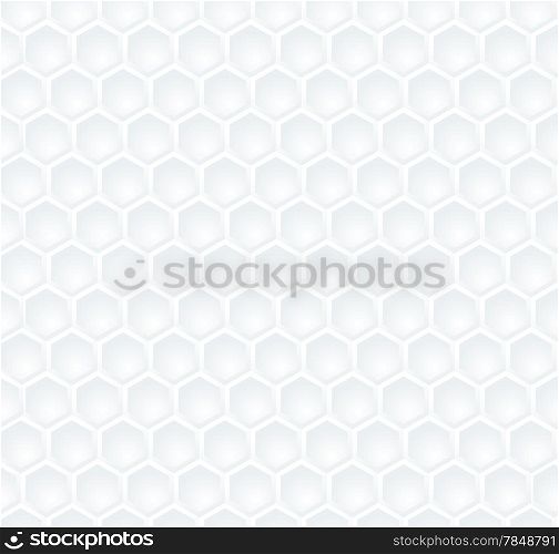 Seamless abstract white hexagon pattern