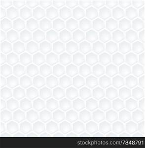 Seamless abstract white hexagon pattern