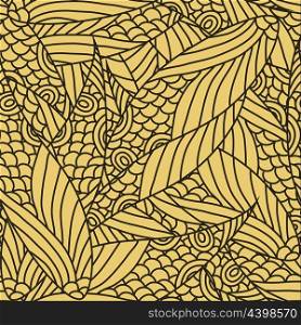 Seamless Abstract Yellow And Black Pattern