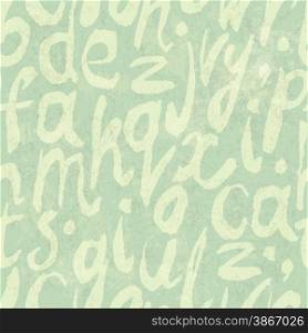 Seamless Alphabet Pattern with Grunge Textured Background.