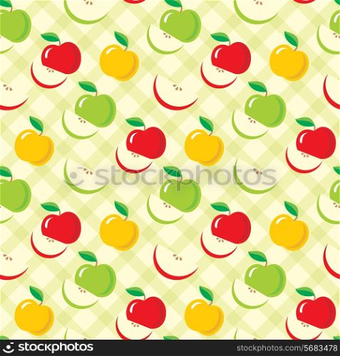 Seamless apples pattern