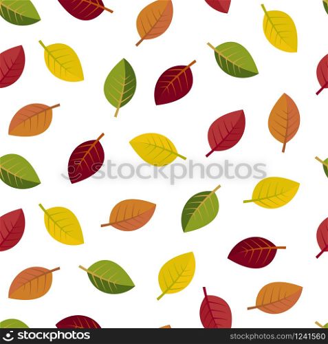 Seamless autumn leaves on a white background. vector illustration. Seamless autumn leaves on a white background