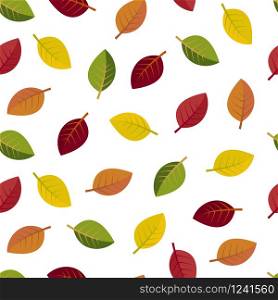 Seamless autumn leaves on a white background. vector illustration. Seamless autumn leaves on a white background