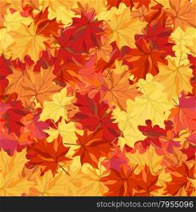 Seamless autumn maple leaves pattern.