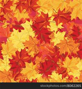 Seamless autumn maple leaves pattern.