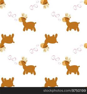 Seamless baby pattern with cute animal Royalty Free Vector