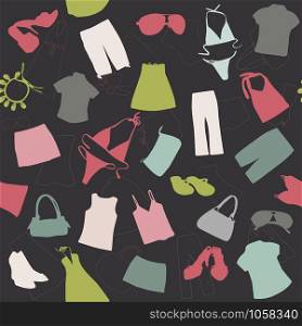 seamless background elements of clothing pattern vector
