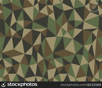 Seamless background from cells, camouflage triangles. Irregular mosaic backdrop. 