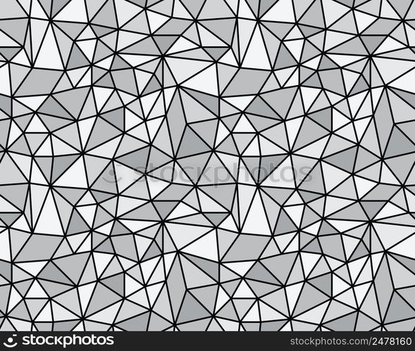 Seamless Background from network triangular cells. Irregular Mosaic backdrop.