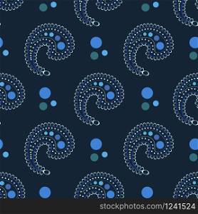 Seamless background in the asian style. Paisley Indian cucumber. Seamless background in the asian style