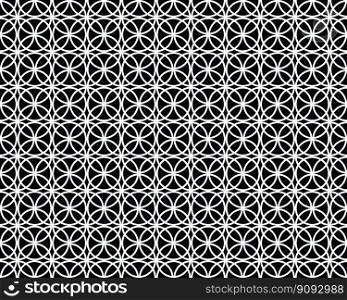 Seamless background of black and white geometric figures pattern, creative design templates