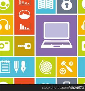 Seamless background of computer. Seamless background of computers and computer technology