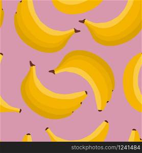 Seamless background of exotic fruit bananas. vector illustration on blue background pattern. Seamless background of exotic fruit bananas. vector illustration