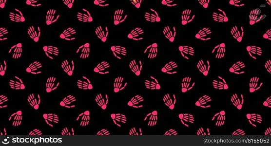  seamless background of Skeleton hands. Bones pattern. Design for Halloween and day of the Dead. Vector illustration.  seamless pattern of Skeleton hands.Vector 