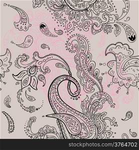 Seamless background. Paisley ornament. Textile vector pattern