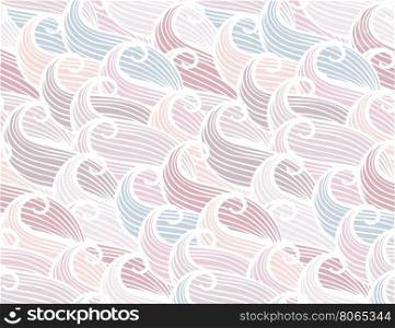 Seamless background pattern with abstract waves. Vector illuctration.