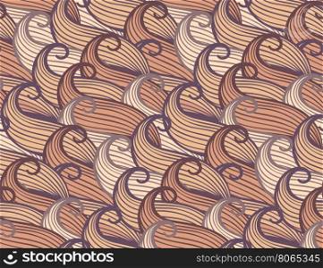 Seamless background pattern with abstract waves. Vector illuctration.