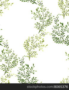 Seamless Background Pattern With Hand Drawn Branch. Vector Illustration.