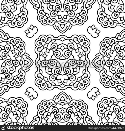 Seamless background with abstract ethnic pattern.. Seamless background with abstract ethnic pattern. Vector illustration.