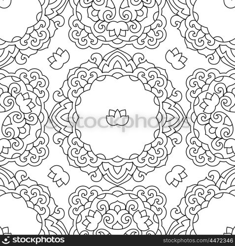 Seamless background with abstract ethnic pattern.. Seamless background with abstract ethnic pattern. Vector illustration.