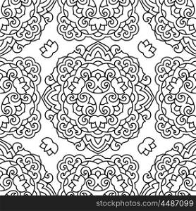 Seamless background with abstract ethnic pattern.. Seamless background with abstract ethnic pattern. Vector illustration.