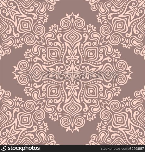 Seamless background with abstract ethnic pattern. Vector illustration.