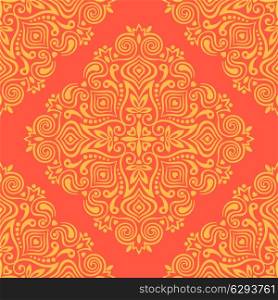 Seamless background with abstract ethnic pattern. Vector illustration.