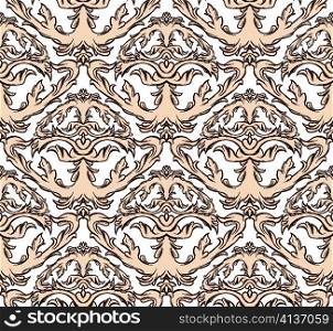 seamless background with beautiful floral baroque style