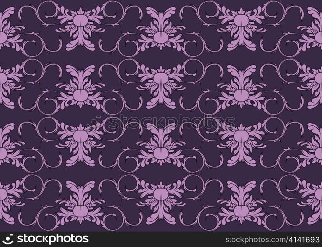 seamless background with beautiful floral baroque style