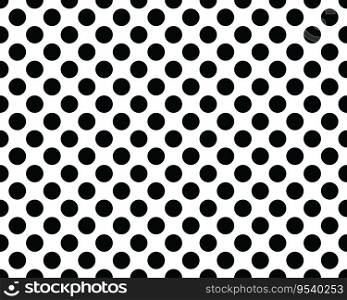 Seamless background with black circles on a white background