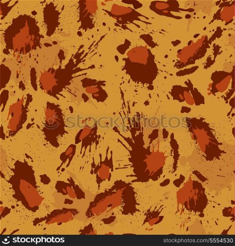 Seamless background with blots, ink splashes in animal fur pattern. Abstract background for design in grunge style. Ready to use as swatch.