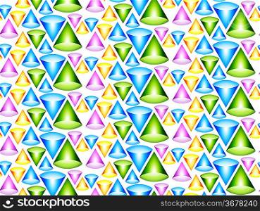 Seamless background with cones. Abstract colorful illustration