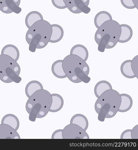 Seamless background with cute elephants. Endless pattern with an elephant for sewing clothes and printing on fabric.