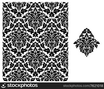 Seamless background with floral pattern for design