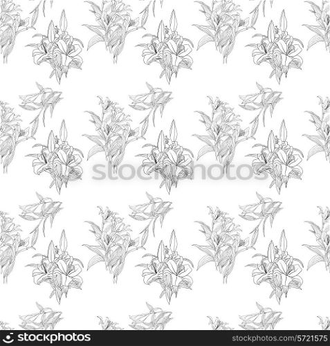 Seamless background with flower . Could be used as seamless wallpaper, textile, wrapping paper or background