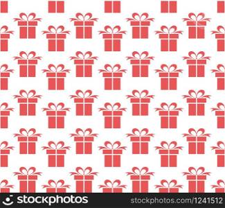 Seamless background with gifts on a white background. Seamless background with gifts