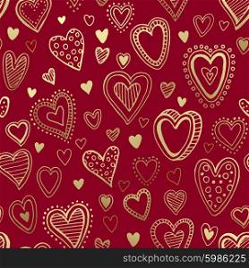 Seamless background with hand drawn hearts. Vector illustration. Seamless background with hand drawn hearts. Vector illustration EPS10