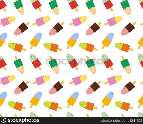 Seamless background with ice cream Vector illustration. Seamless background with ice cream