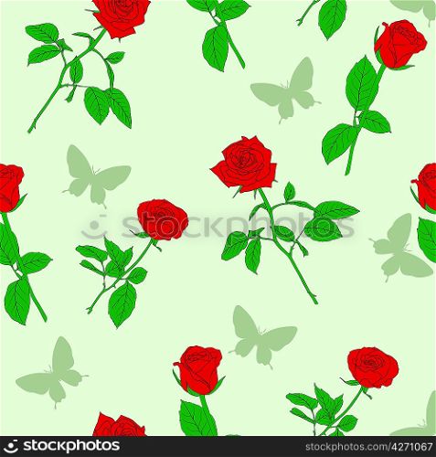 Seamless background with roses. Could be used as seamless wallpaper, textile, wrapping paper or background